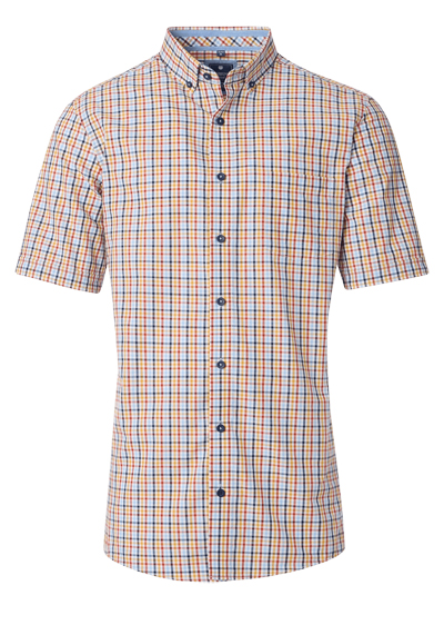 Produktbild für 'REDMOND Casual Comfort Fit Hemd Halbarm Multikaro rot'