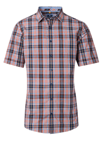 Produktbild für 'REDMOND Casual Comfort Fit Hemd Halbarm Multikaro rot'