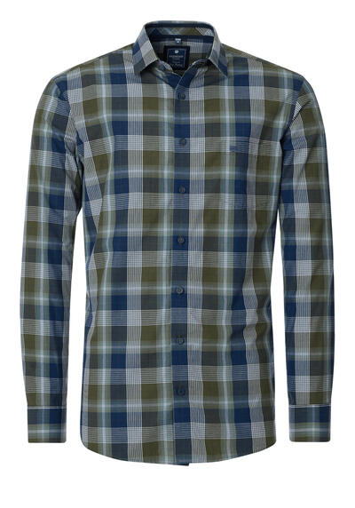 Produktbild für 'REDMOND Casual Comfort Fit Hemd Langarm New Kent Kragen Karo grn'
