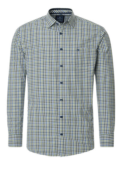Produktbild für 'REDMOND Casual Comfort Fit Hemd Langarm New Kent Kragen Karo grn'