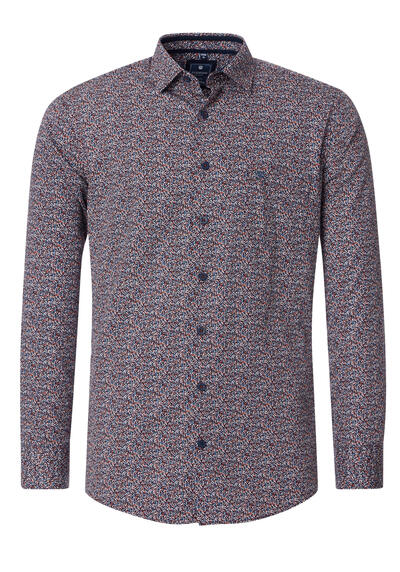 Produktbild für 'REDMOND Casual Comfort Fit Hemd Langarm New Kent Kragen Muster rot'