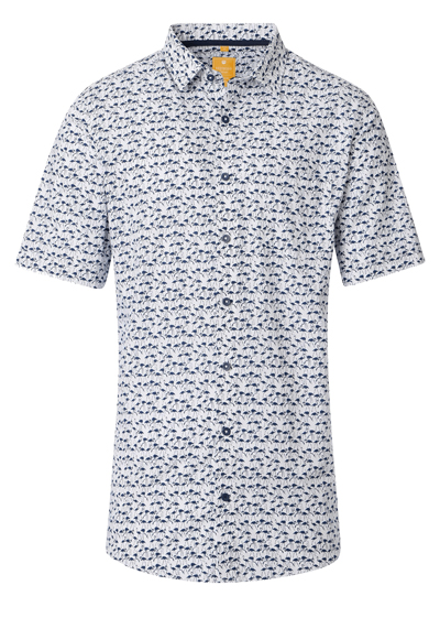 Produktbild für 'REDMOND Casual Modern Fit Hemd Halbarm Flamingomuster wei'