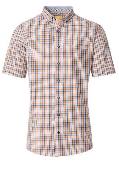 Produktbild für 'REDMOND Casual Modern Fit Hemd Halbarm Multikaro rot'