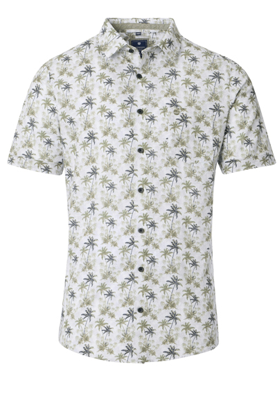 Produktbild für 'REDMOND Casual Modern Fit Hemd Halbarm Palmenmuster grn'