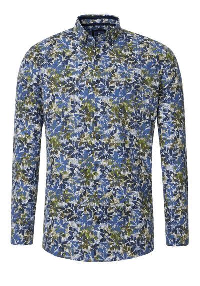 Produktbild für 'REDMOND Casual Modern Fit Hemd Langarm Button Down Kragen Muster grn'