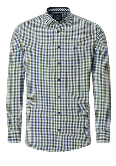 Produktbild für 'REDMOND Casual Modern Fit Hemd Langarm New Kent Kragen Karo grn'