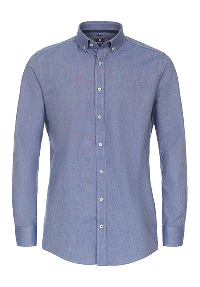 REDMOND Comfort Fit Hemd Langarm Button Down Kragen nachtblau