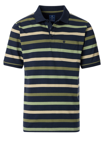 Produktbild für 'REDMOND Comfort Fit Polo Halbarm Jersey Ringel grn'