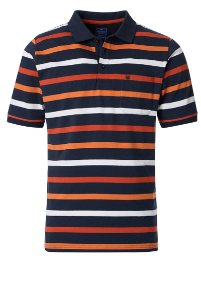 Produktbild für 'REDMOND Comfort Fit Polo Halbarm Jersey Ringel rot'