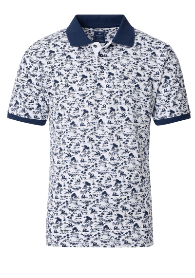 Produktbild für 'REDMOND Comfort Fit Polo Halbarm Polokragen Muster wei'