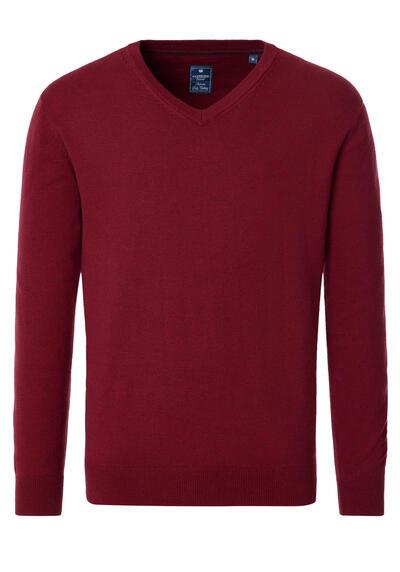 Produktbild für 'REDMOND Pullover Langarm Rundhalsausschnitt Strick dunkelrot'