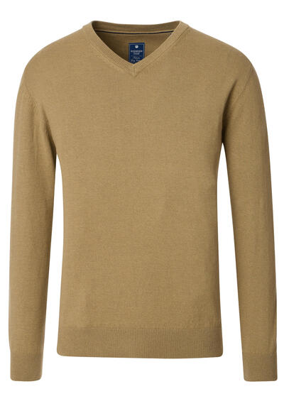 Produktbild für 'REDMOND Pullover Langarm V-Ausschnitt Strick beige'