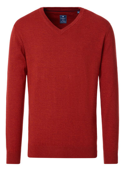 Produktbild für 'REDMOND Pullover Langarm V-Ausschnitt Strick orange'