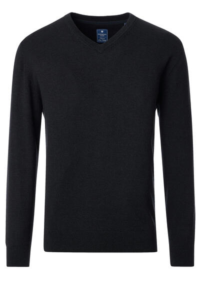 Produktbild für 'REDMOND Pullover Langarm V-Ausschnitt Strick schwarz'