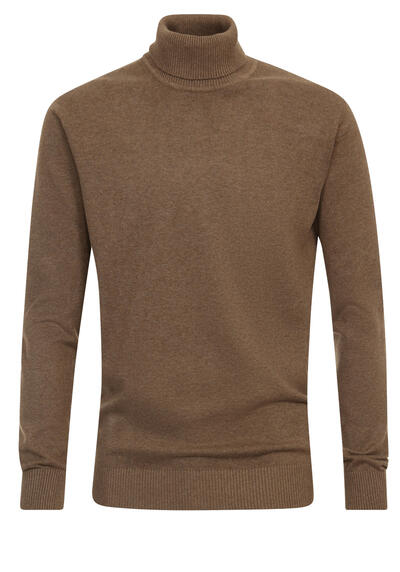 Produktbild für 'REDMOND Rollkragenpullover Langarm Strick braun'