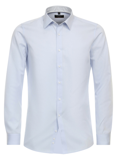 Produktbild für 'REDMOND Slim Fit Hemd Langarm New Kent Kragen Twill hellblau'