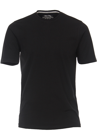 REDMOND T-Shirt Kurzarm Rundhals schwarz