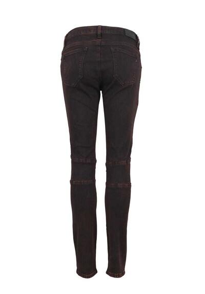 Produktbild fr 'REPLAY Skinny Jeans Used Reiverschluss Ziernhte weinrot'