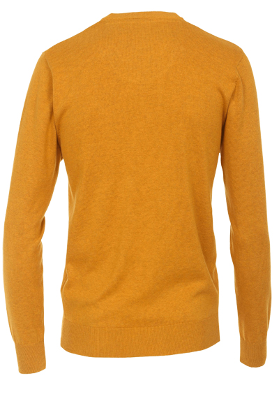 REDMOND Casual Pullover V-Ausschnitt ocker