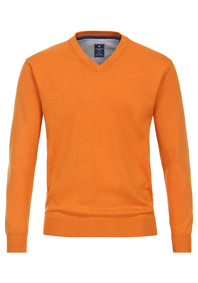 REDMOND Casual Pullover V-Ausschnitt orange