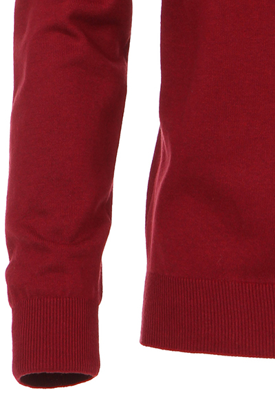 REDMOND Casual Pullover V-Ausschnitt dunkelrot