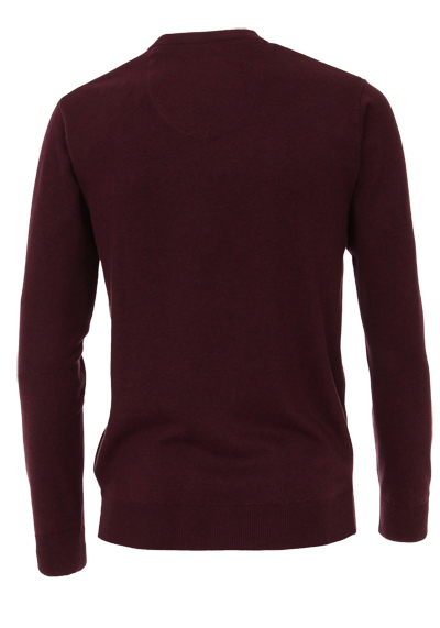 REDMOND Casual Pullover V-Ausschnitt ziegelrot