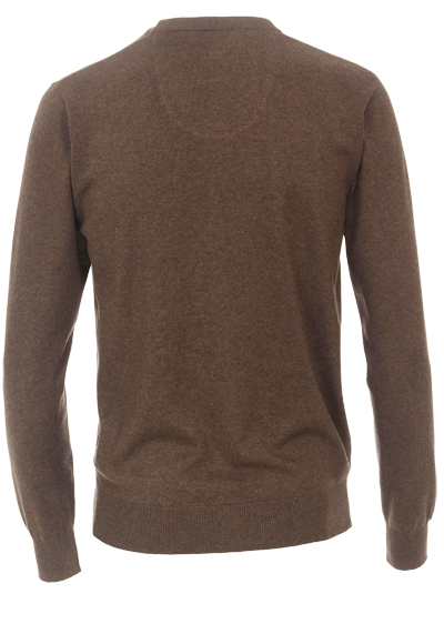 REDMOND Casual Pullover V-Ausschnitt braun