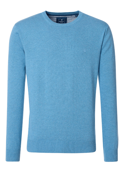 REDMOND Pullover Langarm Rundhals Strick eisblau