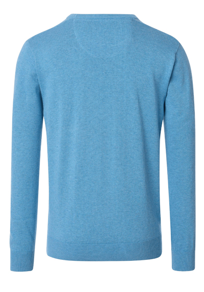 REDMOND Pullover Langarm Rundhals Strick eisblau