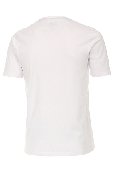 REDMOND T-Shirt Kurzarm V-Ausschnitt wei