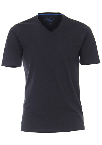 REDMOND T-Shirt Kurzarm V-Ausschnitt nachtblau
