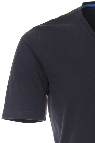 REDMOND T-Shirt Kurzarm V-Ausschnitt nachtblau