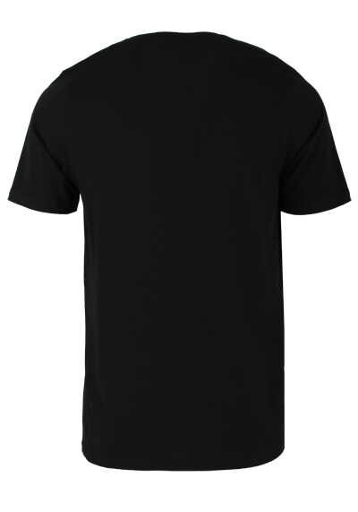 REDMOND T-Shirt Kurzarm V-Ausschnitt schwarz