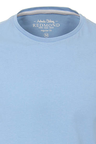 REDMOND T-Shirt Kurzarm Rundhals hellblau