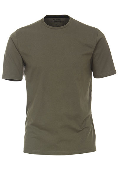 REDMOND T-Shirt Kurzarm Rundhals dunkelgrün