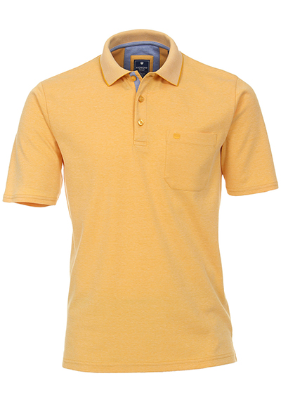 REDMOND Polo Shirt Hemdkragen Kurzarm Brusttasche Uni gelb