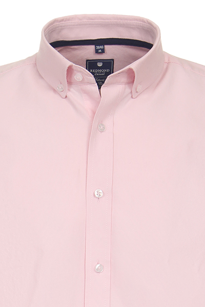 REDMOND Comfort Fit Hemd Langarm Button Down Kragen rosa