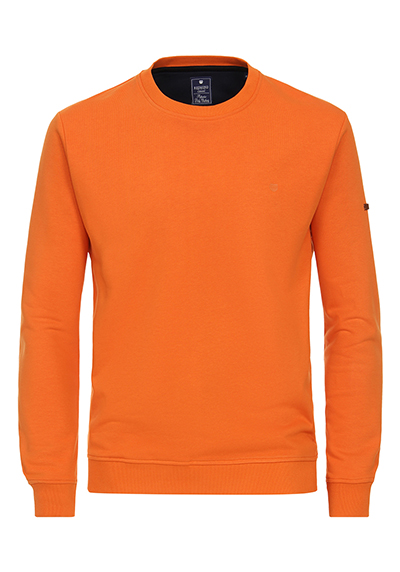 REDMOND Sweatshirt Langarm Rundhals Bündchen orange