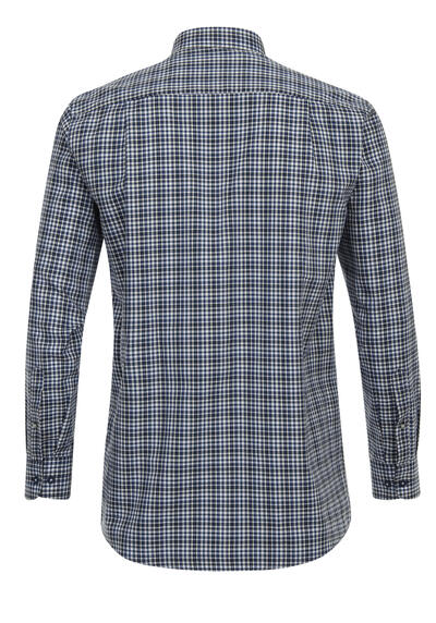 Produktbild fr 'REDMOND Comfort Fit Hemd Langarm Button Down Kragen Karo blau'