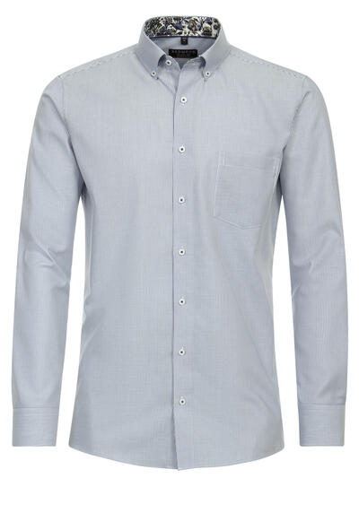 Produktbild f�r 'REDMOND Modern Fit Hemd Langarm Button Down Kragen Streifen blau'