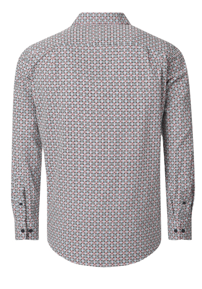 Produktbild f�r 'REDMOND Casual Modern Fit Hemd Langarm Button Down Kragen Muster rot'