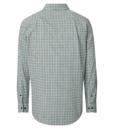 Produktbild f�r 'REDMOND Casual Modern Fit Hemd Langarm Button Down Kragen Muster gr�n'