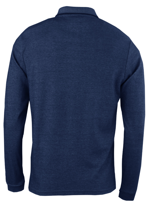 Produktbild f�r 'REDMOND Casual Poloshirt Langarm gekn�pfter Polokragen Pique navy'