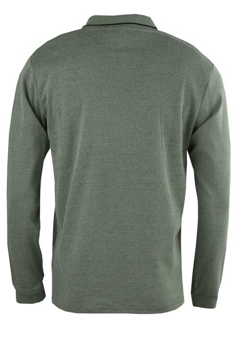 Produktbild f�r 'REDMOND Casual Poloshirt Langarm gekn�pfter Polokragen Pique gr�n'