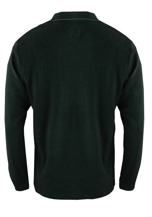 Produktbild f�r 'REDMOND Casual Poloshirt Langarm gekn�pfter Polokragen Pique dunkelgr�n'