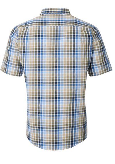 Produktbild fr 'REDMOND Casual Modern Fit Hemd Halbarm Multikaro grn'