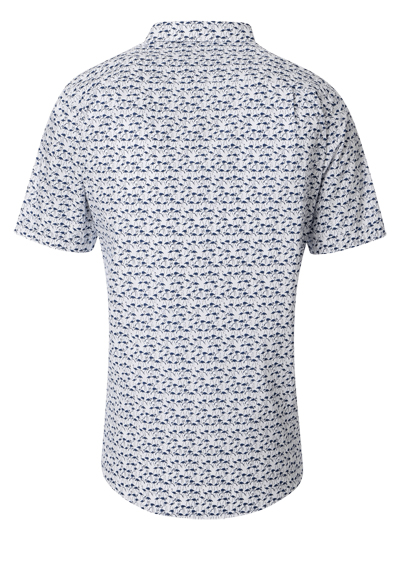 Produktbild fr 'REDMOND Casual Modern Fit Hemd Halbarm Flamingomuster wei'