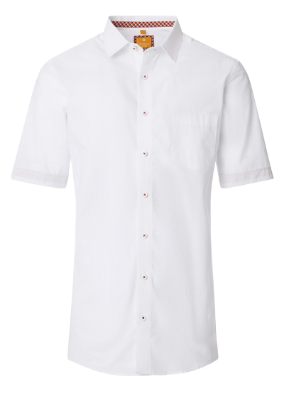 Produktbild fr 'REDMOND Casual Modern Fit Hemd Halbarm Faux wei'