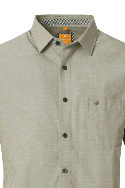 Produktbild fr 'REDMOND Casual Modern Fit Hemd Halbarm Faux oliv'