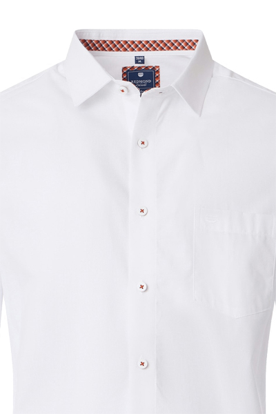 Produktbild fr 'REDMOND Casual Comfort Fit Hemd Halbarm Faux wei'